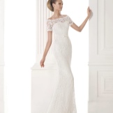 Short sleeve wedding dress