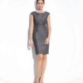 Gray sheath dress with a strap