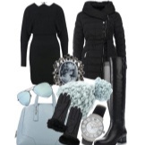 Costume dress and accessories for women with a Pear figure