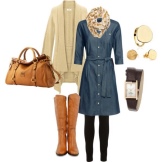 Brown Denim Dress Accessories