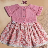 Knitted dress for girls knitting