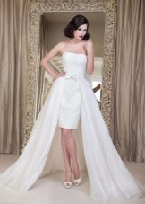 Wedding dress sheath with a false skirt