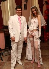 Wedding explicit dress of a bodysuit