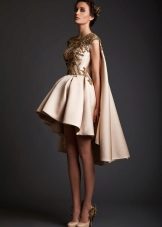 Watteau Train Wedding Dress