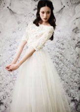 Closed Lace-Up Wedding Dress