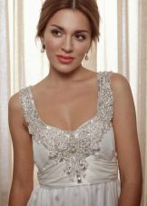 Empire wedding dress. decorated with sequins