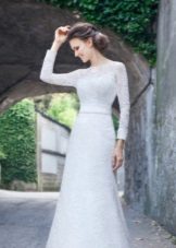 Closed Lace Wedding Dress
