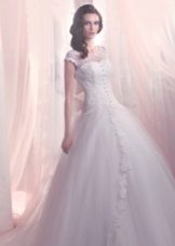 Closed princess style wedding dress