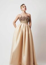 Evening dress beige magnificent