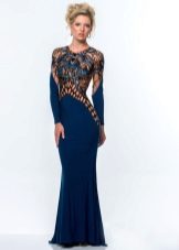 Terani Couture Lace Top Evening Dress