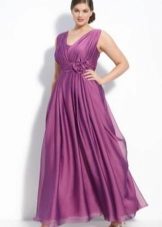 Empire style purple evening gown