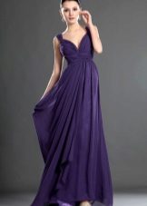 Dark purple evening dress