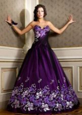Purple dress evening color