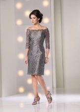 Boat Neck Evening Dress