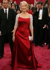 Burgundy evening dress for women 50 years