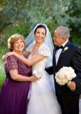 Mom bride in a dress