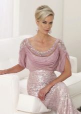 Pastel evening dress for mom of the groom