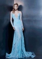 Vestit de nit de mànigues de seda