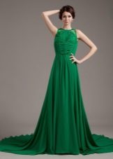 Summer evening dress in green