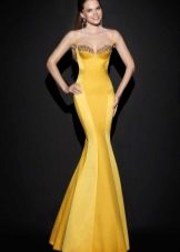 Evening dress yellow mermaid from Tarik Ediz