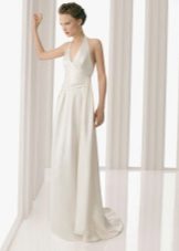 Satin Wedding Dress with Neckline
