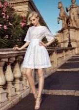 Short sleeves evening dress