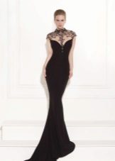 Neckline Illusion Evening Dress