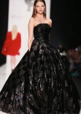 Puffy evening dress black