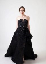 Black puffy evening dress