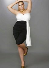 Vestit de nit de cos complet blanc i negre