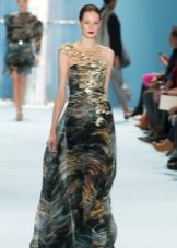 Expensive evening dress with lace