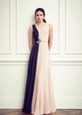 Jenny Packham Blue Stripe Evening Dress