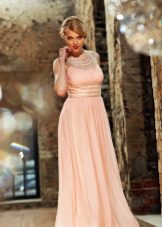 Empire style chiffon light evening dress
