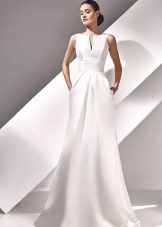 Straight cut wedding dress