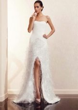 Straight Split Wedding Dress