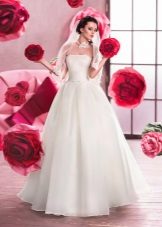 A magnificent wedding dress with a corset