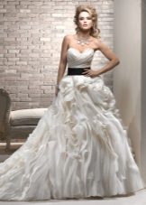 Straight wedding dress with corset