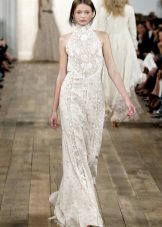 Partially crocheted evening dress