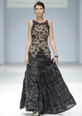 Irish motif evening dress