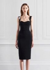 Evening sheath dress with a corset