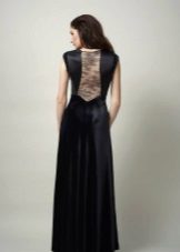 Lace back detailing evening dress