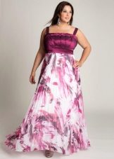 Summer color wedding evening dress for overweight