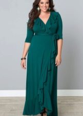 Wrap evening knit wedding gown for full