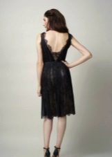 Sheath dress with open back short