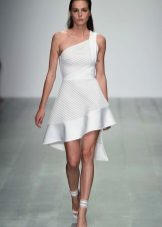 Asymmetric short evening dress