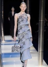  tiered frill evening dress