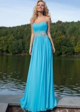 Evening dress from Oksana flies blue