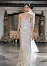 Wedding dress fully embellished with rhinestones