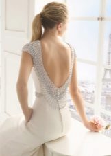 Rhinestone Backless Wedding Dress