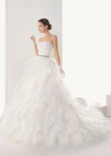 Wedding dress from Rosa Clara 2013 with ruffles on a skirt